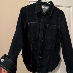 Mango denim jacket in dark wash
